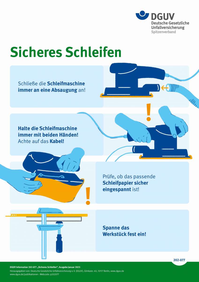 Sicheres Schleifen DGUV Publikationen