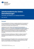 Arbeitsmedizinische Online-Dienstleistungen - Hinweise und Kriterien zur Inanspruchnahme