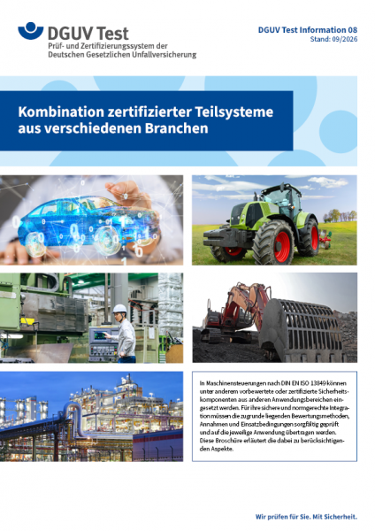 DGUV Test Information 08: Kombination zertifizierter Teilsysteme aus verschiedenen Branchen