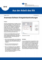 Anamnese-Software Kniegelenkserkrankungen. Aus der Arbeit des IFA Nr. 0316