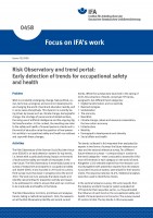 Risk Observatory and trend portal: Early detection of trends for occupational safety and health (Focus on IFA´s work Nr. 0458)