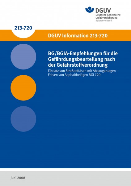 BG/BGIA-Empfehlungen für die Gefährdungsbeurteilung nach der Gefahrstoffverordnung: Einsatz von Stra