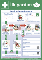 Erste Hilfe (Plakat, DIN A2, türkisch) ilk yardim
