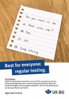 Poster #Testing helps, motif "Note" (UK|BG)