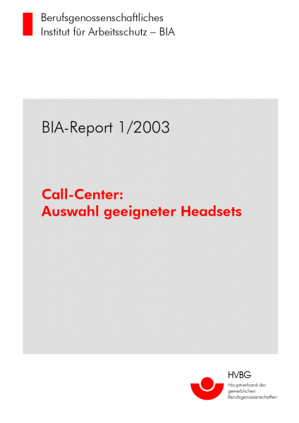 Call-Center, BIA-Report 1/2003