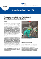Permeation von PCB aus Trafoöl durch Chemikalienschutzhandschuhe (Aus der Arbeit des IFA Nr. 0337)