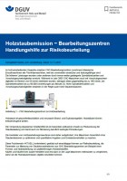 FBHM-103: Holzstaubemission − Bearbeitungszentren (Handlungshilfe zur Risikobeurteilung)