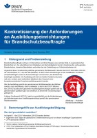 FBFHB-040: Konkretisierung der Anforderungen an Ausbildungseinrichtungen für Brandschutzbeauftragte