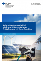 Sicherheit und Gesundheit bei Lösch- und Rettungsarbeiten an Kraftfahrzeugen mit Hochvoltspeicher