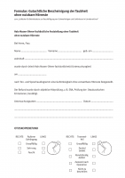 Leitfaden für Betriebsärzte zur Beschäftigung von Schwerhörigen und Gehörlosen in Lärmbereich (Formular)