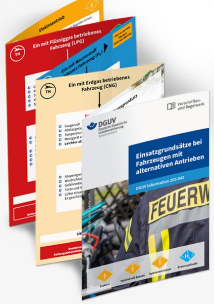 Taschenkarte Einsatzgrundsätze bei Fahrzeugen mit alternativen Antrieben