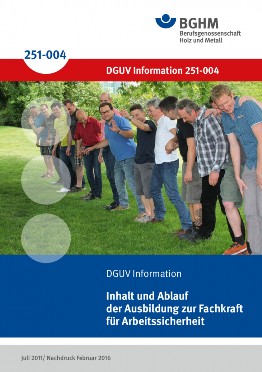Inhalt und Ablauf der Ausbildung zur Fachkraft für Arbeitssicherheit ...