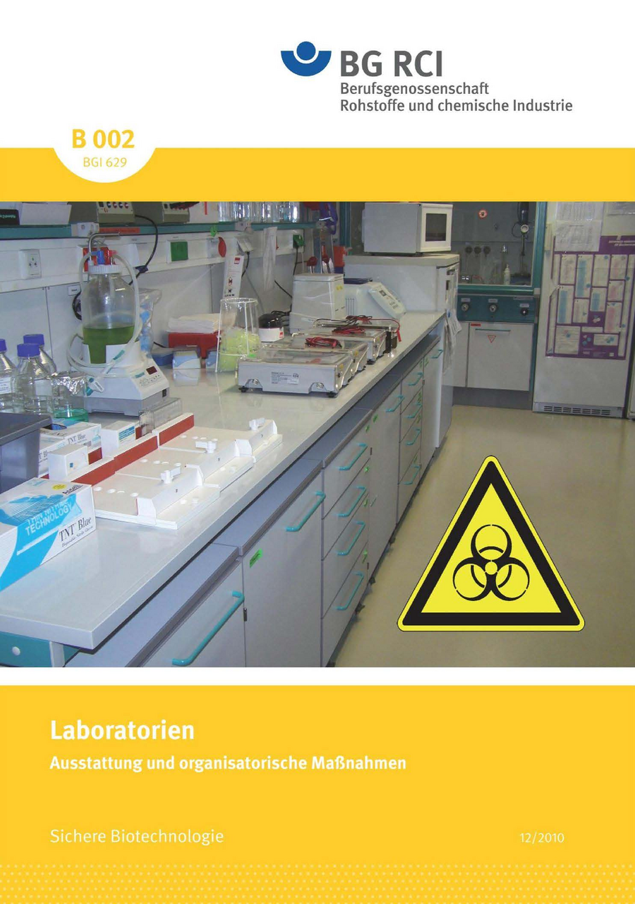 Laboratorien-Ausstattung Und Organisatorische Maßnahmen (Merkblatt B ...