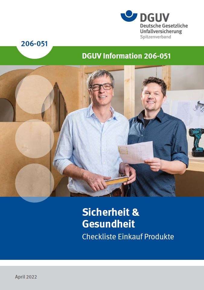 Sicherheit & Gesundheit - Checkliste Einkauf Produkte | DGUV Publikationen