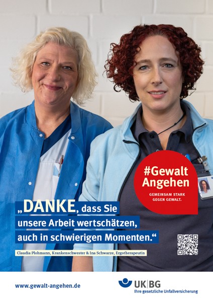 Plakat (DIN A3) #GewaltAngehen „Danke“ (Gesundheitswesen)