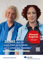 Plakat (DIN A3) #GewaltAngehen „Danke“ (Gesundheitswesen)