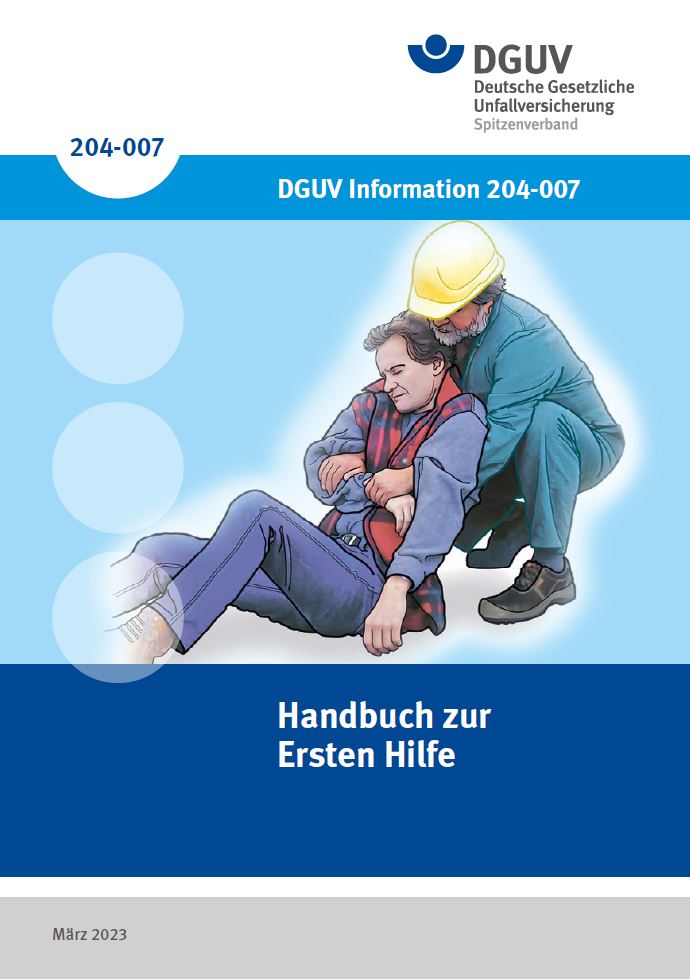 Verbandbuch Erste Hilfe Buch 40 Seiten A5 DGUV Information 204-020