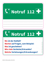 Notruf-Aufkleber