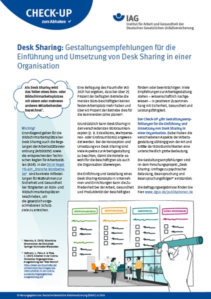 CHECK-UP Desk Sharing: Gestaltungsempfehlungen für die Einführung und Umsetzung von Desk Sharing in