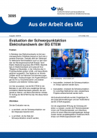 Evaluation der Schwerpunktaktion Elektrohandwerk der BG ETEM (Aus der Arbeit des IAG Nr. 3095)
