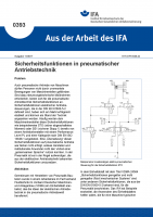 Sicherheitsfunktionen in pneumatischer Antriebstechnik (Aus der Arbeit des IFA Nr. 0393)
