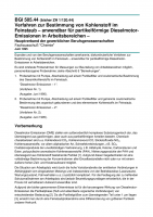 Verfahren zur Bestimmung von Kohlenstoff im Feinstaub - anwendbar für partikelförmige Dieselmotor-Emissionen in Arbeitsbereichen -