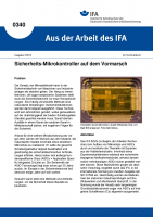Sicherheits-Mikrokontroller auf dem Vormarsch (Aus der Arbeit des IFA Nr. 0340)