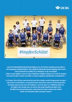 Plakat #ImpfenSchützt, Motiv „BG Baskets Hamburg“ (UK|BG)  Hochformat