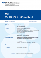 UVR - UV Recht & Reha Aktuell (Ausgabe 03/2026)