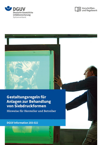 Gestaltungsregeln für Anlagen zur Behandlung von Siebdruckformen