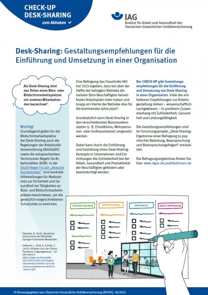CHECK-UP Desk-Sharing: Gestaltungsempfehlungen für die Einführung und Umsetzung in einer Organisatio