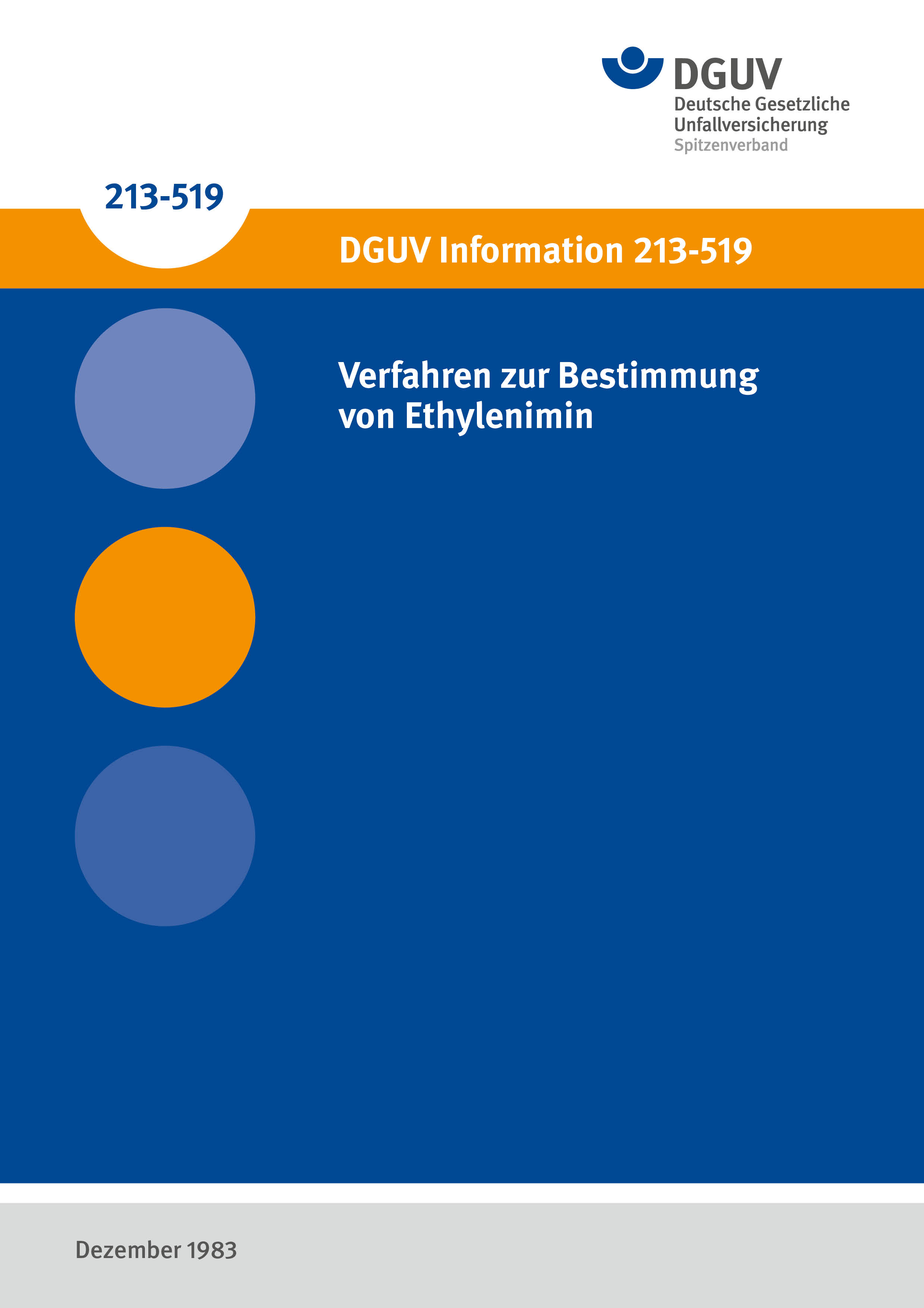 Verfahren zur Bestimmung von Ethylenimin DGUV Publikationen