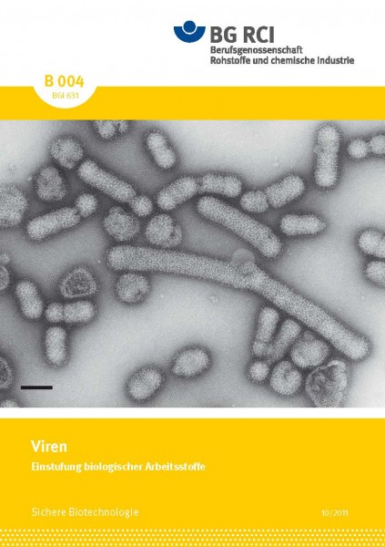 Viren - Eingruppierung biologischer Arbeitsstoffe (Merkblatt B 004 der Reihe „Sichere Biotechnologi