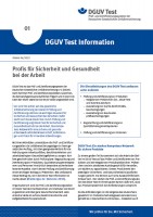 DGUV Test Information 01: Profis für Sicherheit und Gesundheit bei der Arbeit
