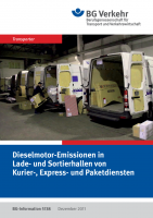 Dieselmotor-Emissionen in Lade- und Sortierhallen von Kurier-, Express- und Paketdiensten
