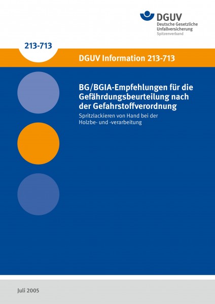 BG/BGIA-Empfehlungen für die Gefährdungsbeurteilung nach der Gefahrstoffverordnung: Spritzlackierung