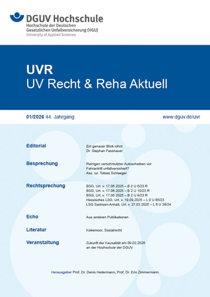 UVR UV Recht &amp; Reha Aktuell