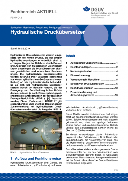 FBHM-042 „Hydraulische Druckübersetzer“