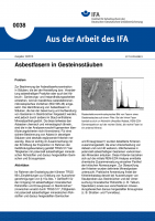 Asbestfasern in Gesteinsstäuben. Aus der Arbeit des IFA Nr. 0038