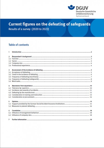 Current figures on the defeating of safeguards