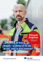 Plakat (DIN A3) #GewaltAngehen „Danke“ (Einsatzkräfte)