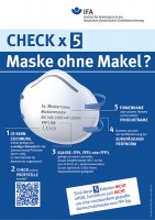 Check x 5 - Maske ohne Makel? (Plakat DIN A3)