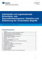 FBGIB-008: Individuelle und organisationale Sicherheits- und Gesundheitskompetenz: Definition und Erläuterung der verwendeten Begriffe