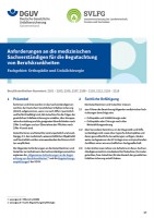 Begutachtung von Berufskrankheiten Fachgebiet: Orthopädie und Unfallchirurgie