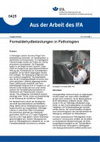 Formaldehydbelastungen in Pathologien (Aus der Arbeit des IFA Nr. 0425)