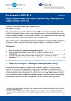 FBGIB-005 „Psychological Stress and Strain Experienced by Employees during the Corona Pandemic“
