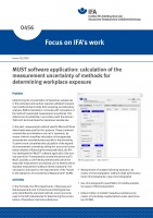 MUST software application: calculation of the measurement uncertainty of methods for determining workplace exposure (Focus on IFA´s work Nr. 0456)