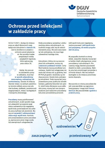 Betrieblicher Infektionsschutz - Regeln am Arbeitsplatz (polnisch)