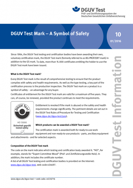 DGUV Test Mark - A Symbol of Safety