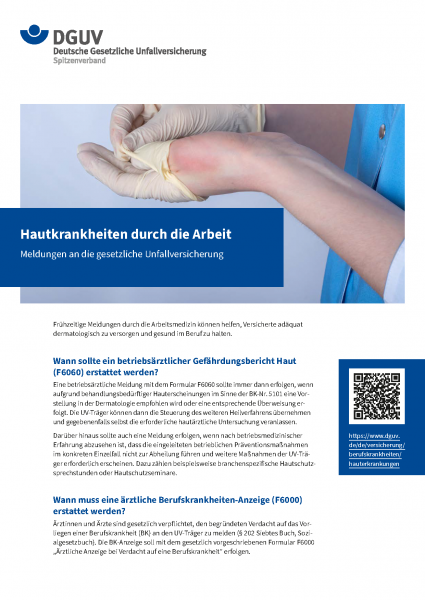 Hautkrankheiten durch die Arbeit